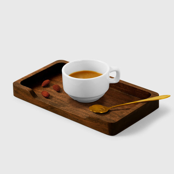 Plateau à café en noyer | Assiette à dessert