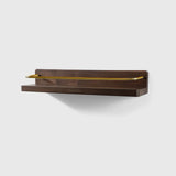 Porte-serviette mural bois massif noyer noir — petit modèle
