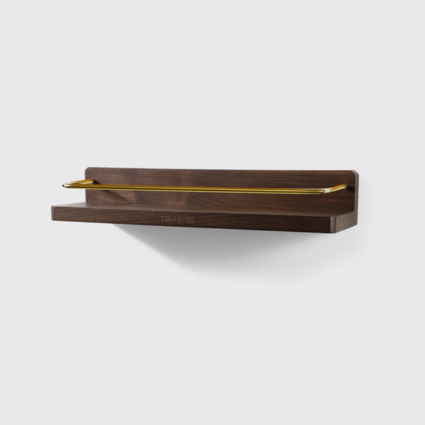 Porte-serviettes mural en bois — finition naturelle, salle de bain