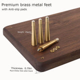 Support d'écran en bois de noyer avec ports USB