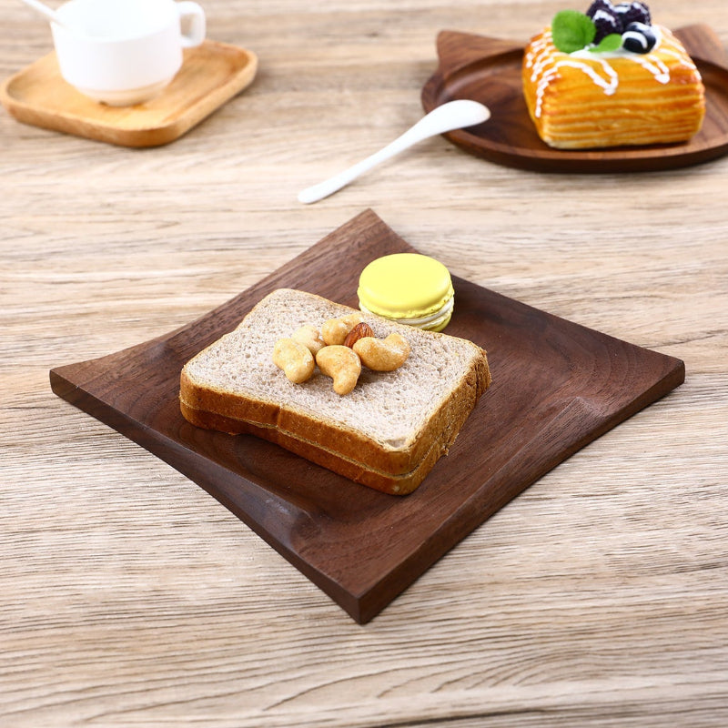 Plateau de service en noyer | Plat carré