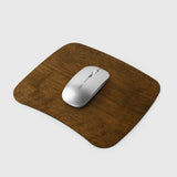 Tapis de souris en bois de noyer — rectangulaire 26×22 cm