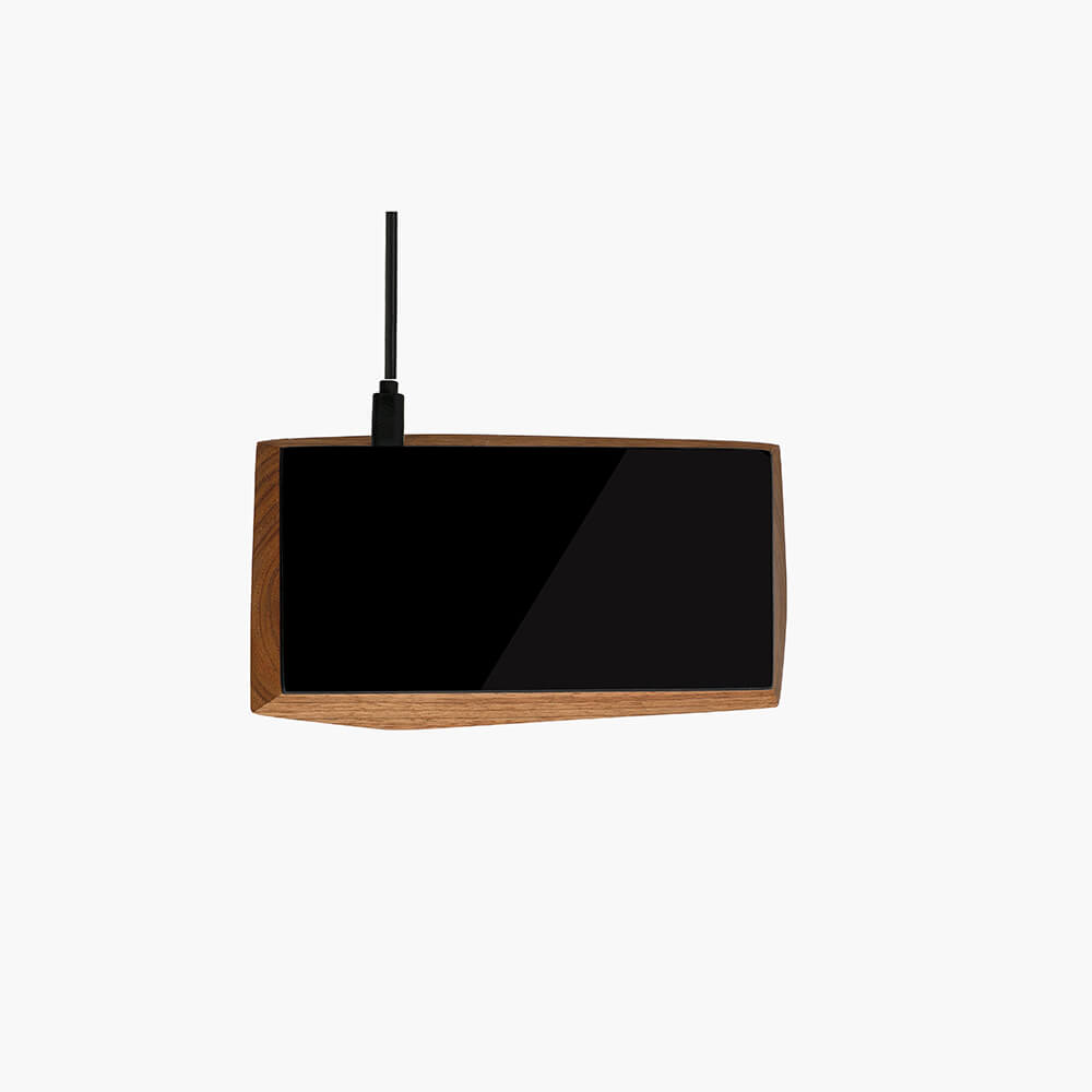Chargeur sans fil en noyer — Modèle Ōkibo grand format