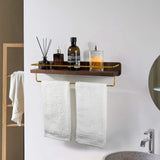 Porte-serviette en noyer noir – Bois massif artisanal