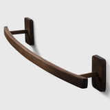 Porte-serviette courbé en noyer noir massif