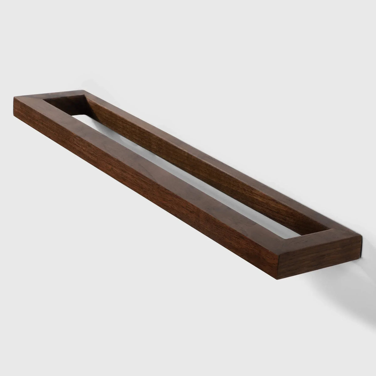 Porte-serviette mural en bois massif noyer noir