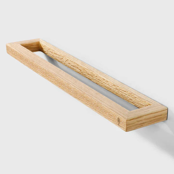 Porte-serviette mural en bois massif chêne rouge
