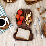 Assiette en noyer en forme de lapin | Plateau de service fait main | Cadeau idéal pour les amoureux des animaux