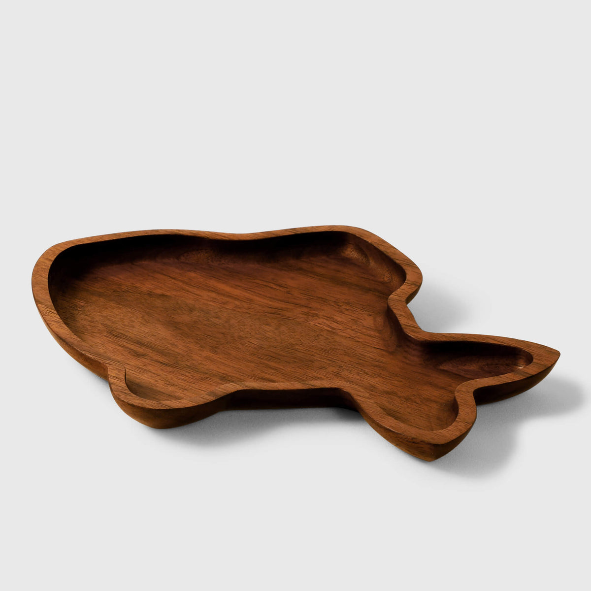 Assiette en noyer en forme de poisson | Plateau de service fait main | Cadeau idéal pour les amoureux des animaux
