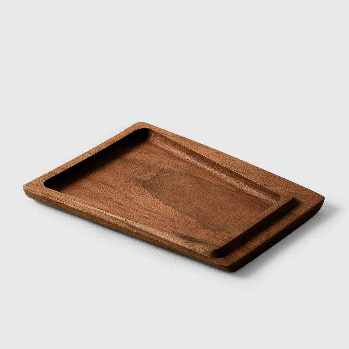 Plateau carré en noyer | Plat de service pour la maison