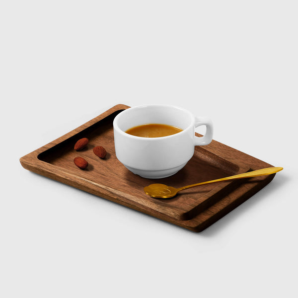 Plateau carré en noyer | Plat de service pour la maison