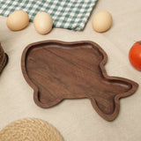 Assiette en noyer en forme de poisson | Plateau de service fait main | Cadeau idéal pour les amoureux des animaux