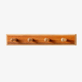 Patère murale en hévéa avec placage brésilien — 4 à 6 crochets