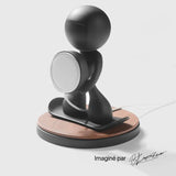 Chargeur sans fil Snow-Bob aspect bois
