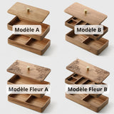 Petite boîte à bijoux en bois de noyer