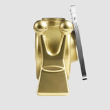 Chargeur induction escargot doré aspect bois