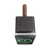 Chargeur sans fil Mjöllnir marteau Thor aspect bois