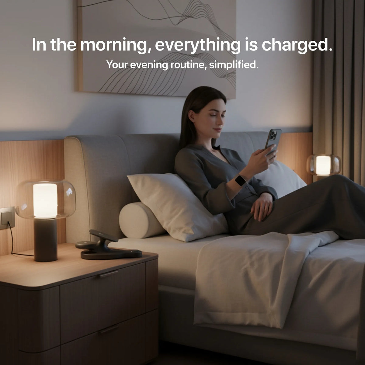 Chargeur sans fil Le Voyageur — station de voyage compact
