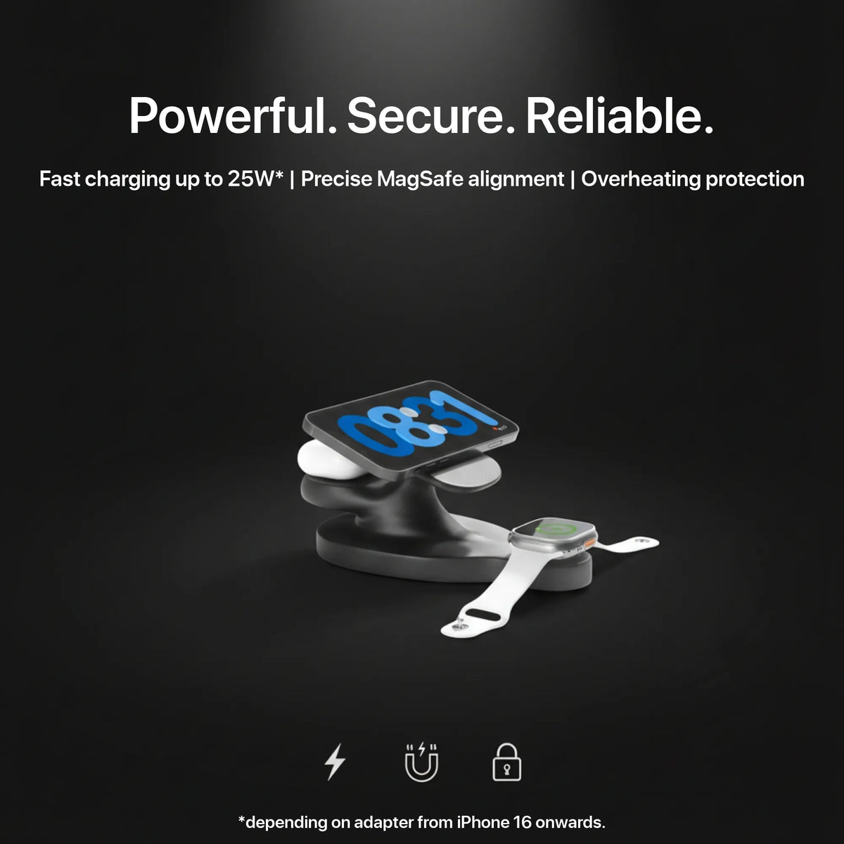 Chargeur sans fil Le Voyageur — station de voyage compact