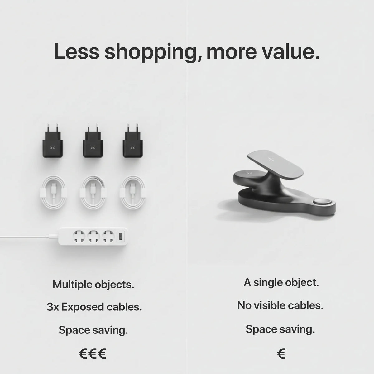 Chargeur sans fil Le Voyageur — station de voyage compact