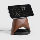 Support MagSafe Rocket — chargeur iPhone bureau bois