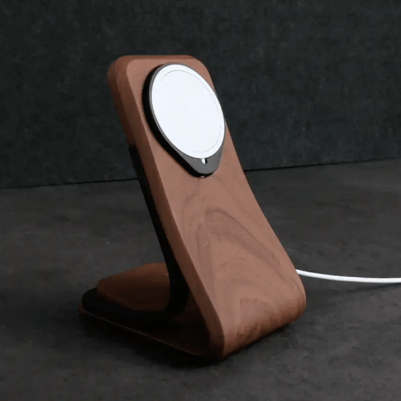 Support MagSafe ClassicStand bois gravure personnalisée