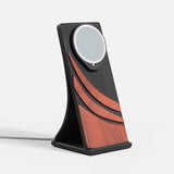 Support téléphone Redwood aspect bois — MagSafe & Android