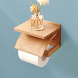 Porte-papier toilette en chêne rouge – Design artisanal bois