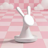 Chargeur sans fil lapin aspect bois