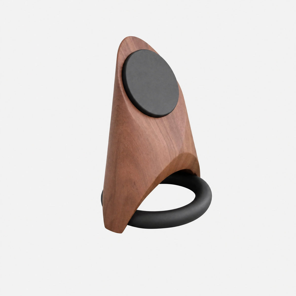 Support MagSafe Rocket — chargeur iPhone bureau bois