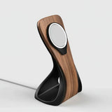 Support MagSafe WaveCraft — chargeur iPhone bois bureau