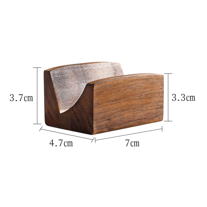 Porte-cartes de visite en noyer — design minimaliste fait main