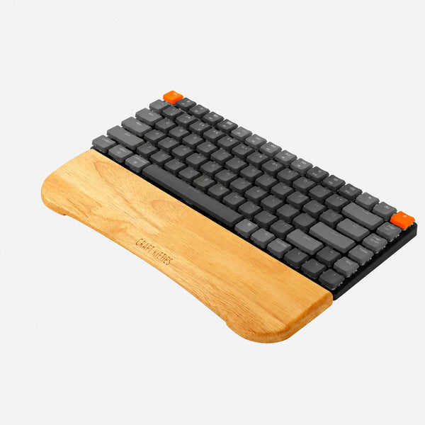 Repose-poignet clavier en bois d'hévéa — Poli main