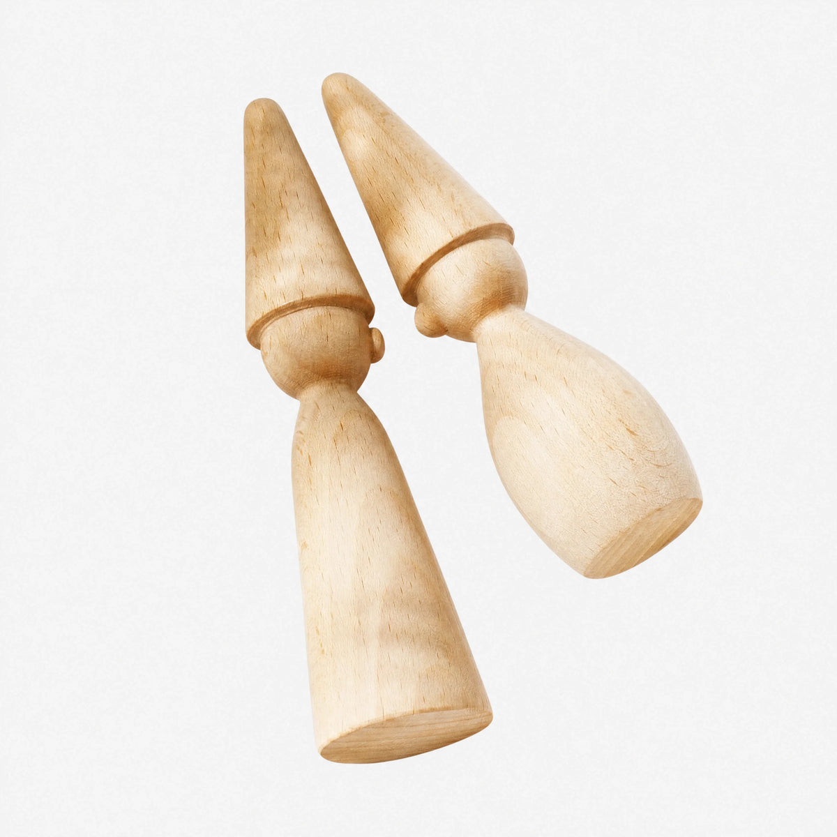 Porte-bague en bois de hêtre artisanal — lot de 2